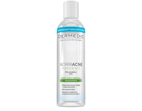 DERMEDIC Normacne H2O valomasis micelinis vanduo riebiai odai 200ml